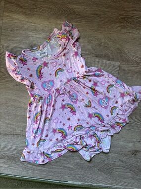 Barbie x Posh Peanut Pink Rainbow & Star Twirl Dress